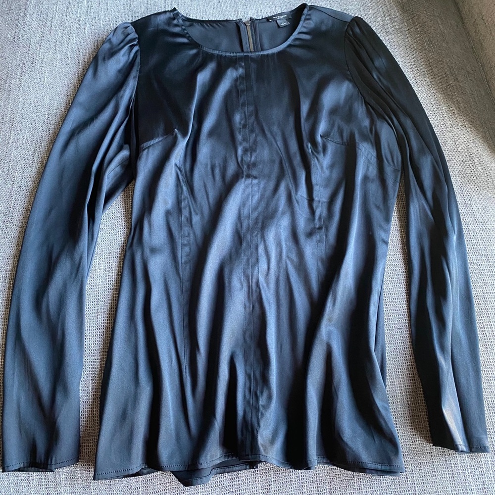 Ann Taylor black silk blouse